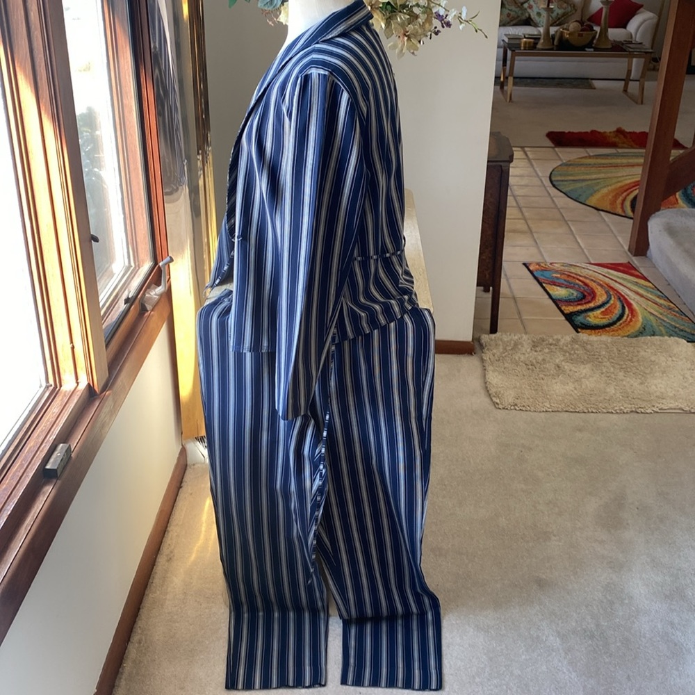 J.Crew Striped Blue Women's 2 piece pant suit, Excellent Condition, - Picture 4 of 16